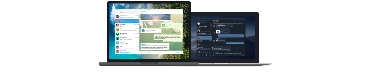 Экосистема Telegram на Windows-ноутбуке, MacBook, iPhone и Android-смартфоне