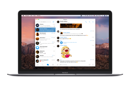 Мобильное приложение Telegram для iPhone с русским интерфейсом и Face ID
